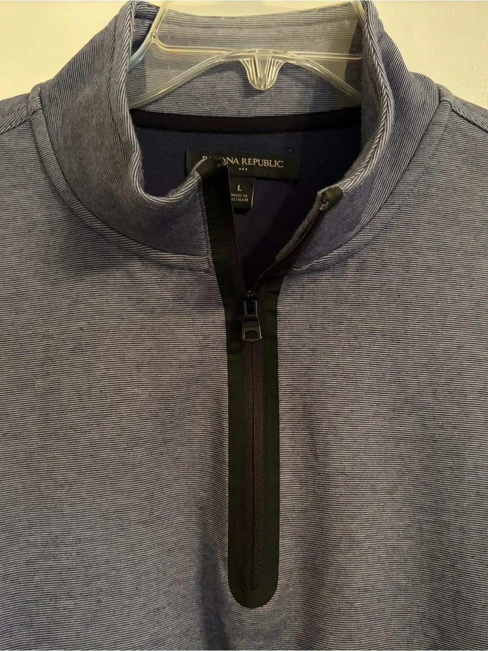 Men's Banana Republic Heather Blue Quarter-Zip Sweater